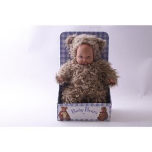 Anne Geddes, Baby Bear, Doll, Light Brown, Furry Outfit, ~ 250809-WH 439